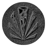 DAROUND 602 BK SH BK Black Sunburst Shimmer Black Background